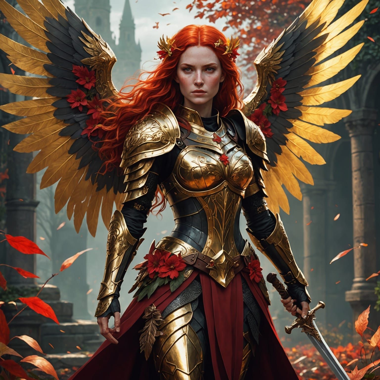 Malenia in Valkyrie Armor: Fantasy Concept Art