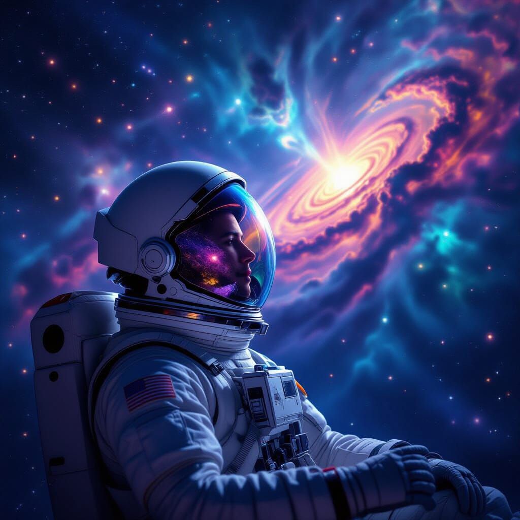 Astronaut Adrift in Cosmic Ocean