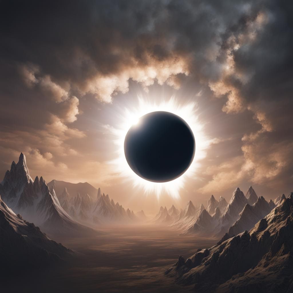Total Solar Eclipse with White Corona