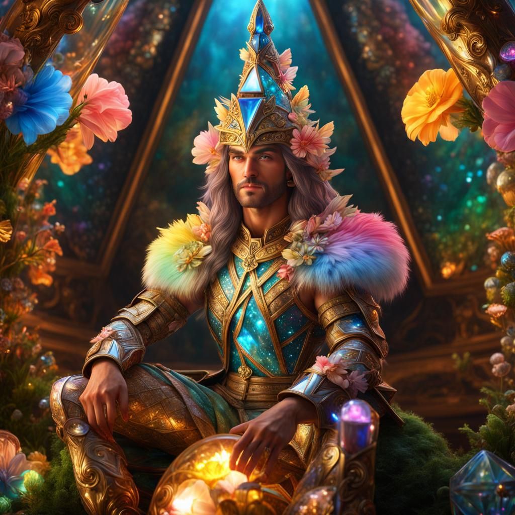 Hyperreal Fairy Prince in Crystalline Bottle