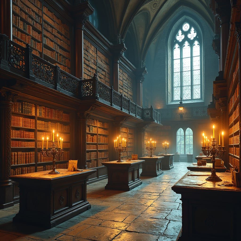 Hogwarts wizardry library