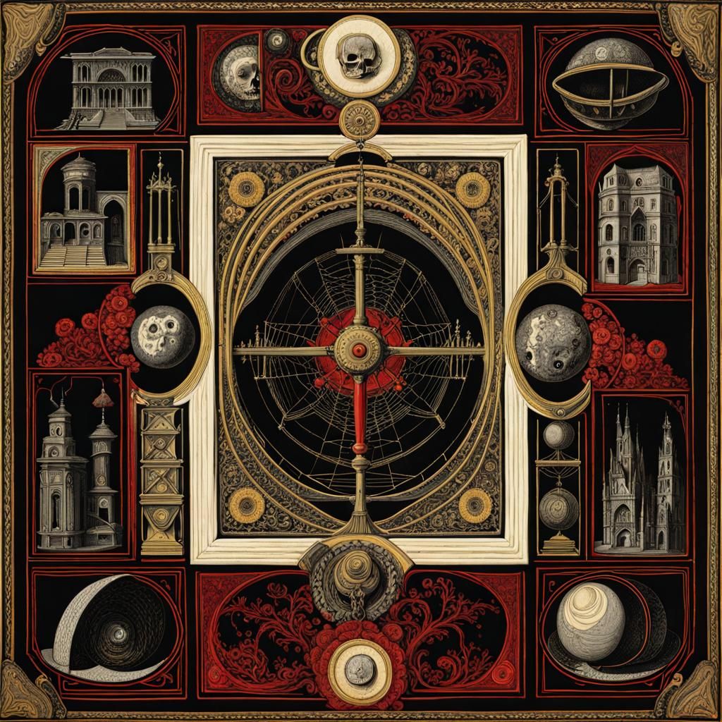 Nightmarish Geometry in Macabre Baroque Style