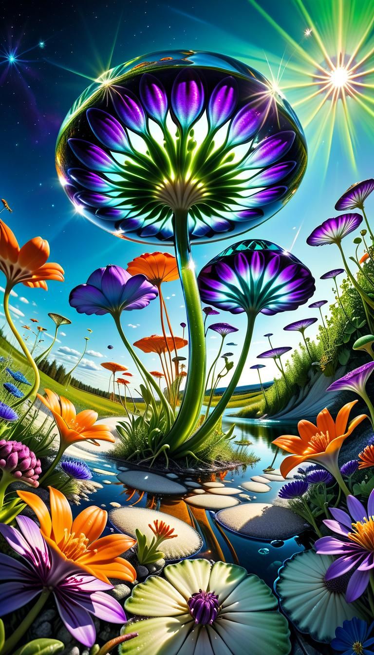 Surreal Alien Landscape with Hidden Illusions