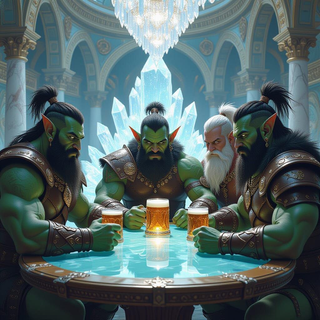 Troll-Men Playing Beer Keg in Crystal Palace