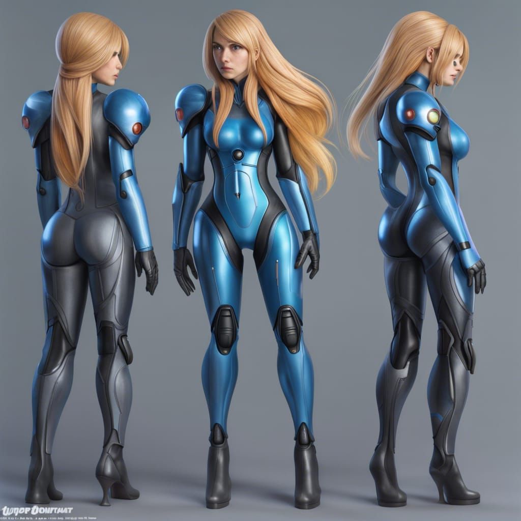 Hyperrealistic Zero Suit Samus Aran Concept Art