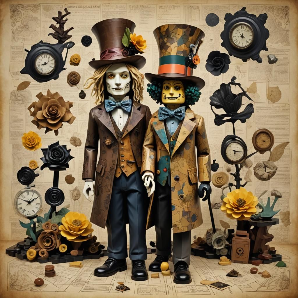Surreal Mad Hatter with Watch Chain in Dreamscape