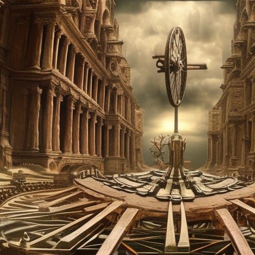 Ezekiel's Wheel: Intricate Digital Matte Painting