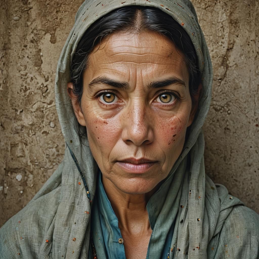 Professional Portrait of Woman with Bokeh Lighting