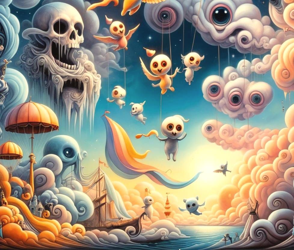 Surreal Dark Night Sky Circus of Souls