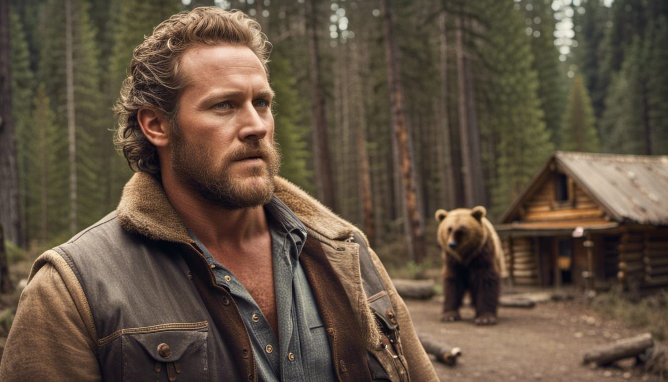Cole Hauser as Grizzly Adams in the Woods