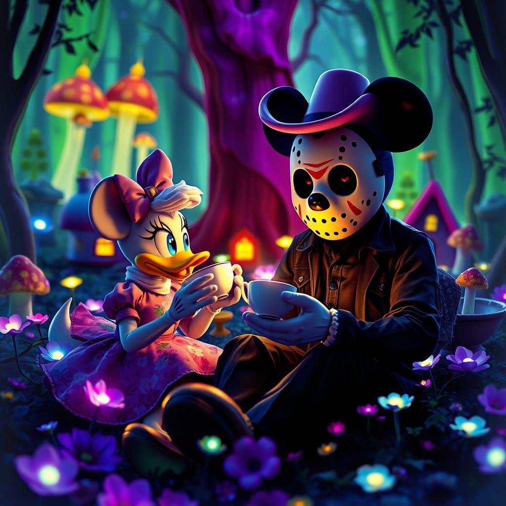 Daisy Duck and Jason Voorhees Tea Party