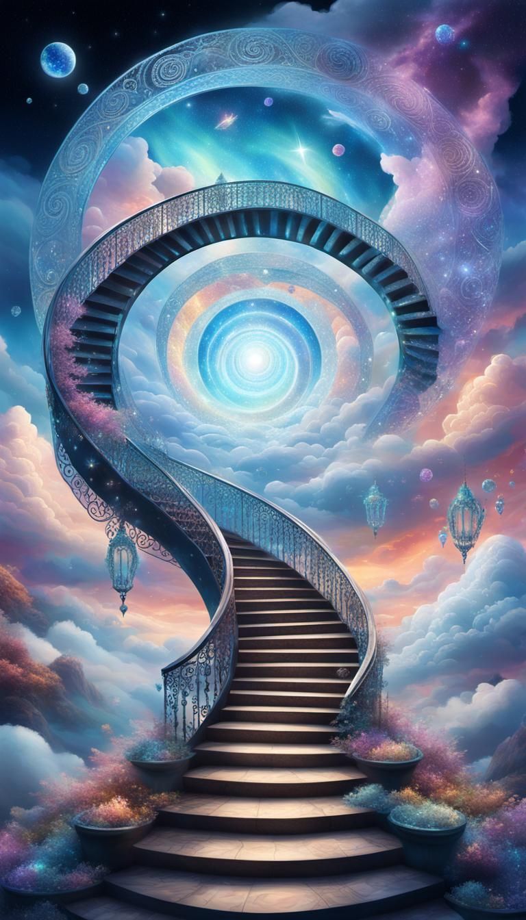 Mystical Staircase to a Realm of Wonder