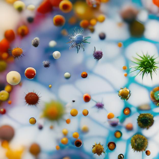 Bioluminescent Bacteria and Fungi in Petri Dish