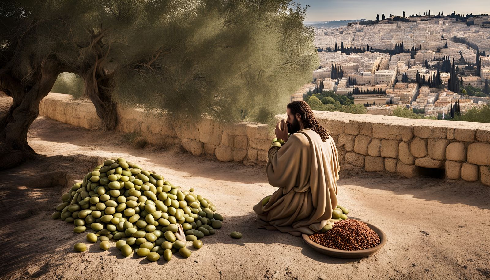 Jesus Christ praying to himself