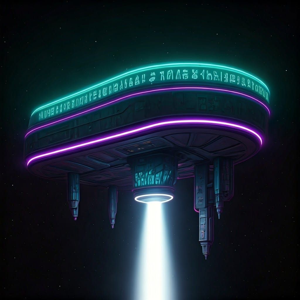 Otherworldly Gas Station in Deep Space