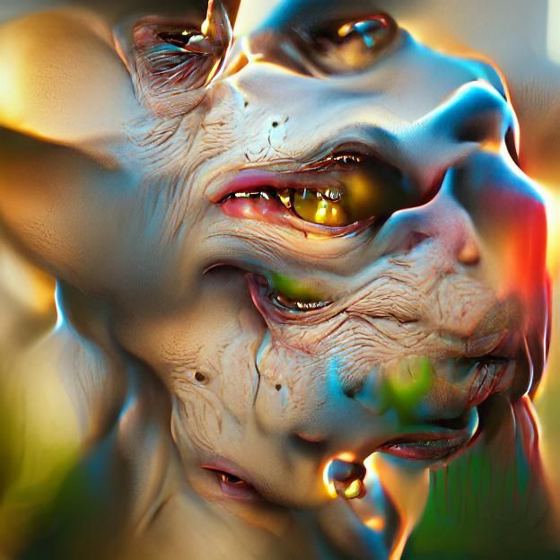 Synthetic Nightmare Goblin in Uncanny Valley