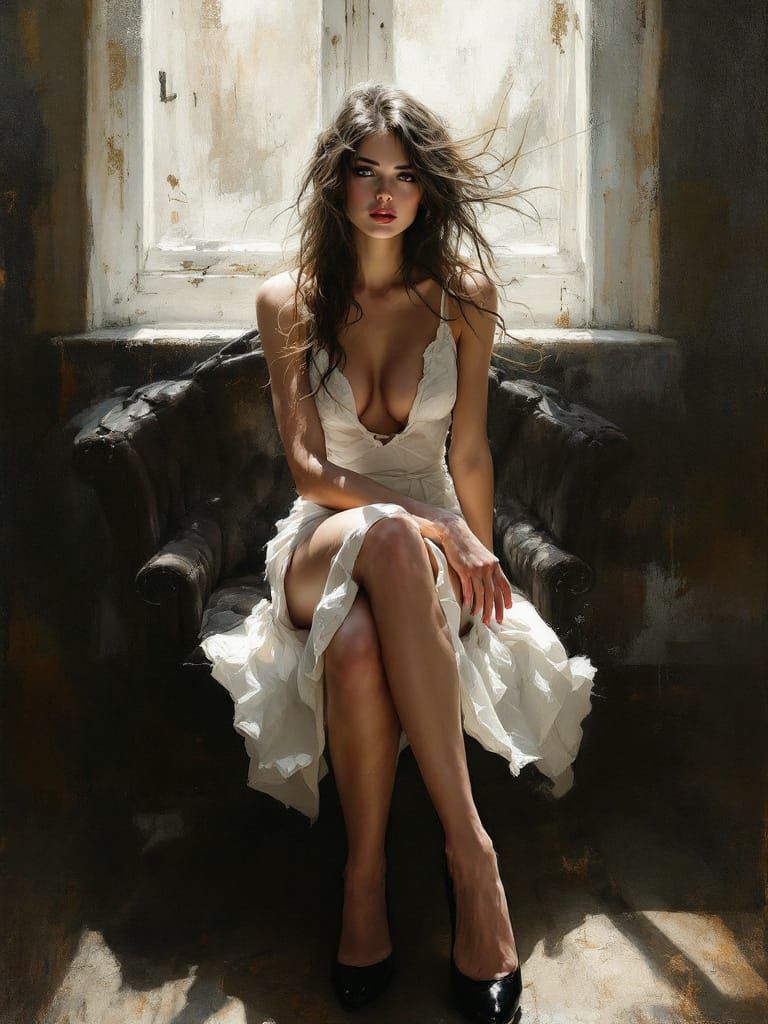 Classical Figure Study with Dramatic Chiaroscuro