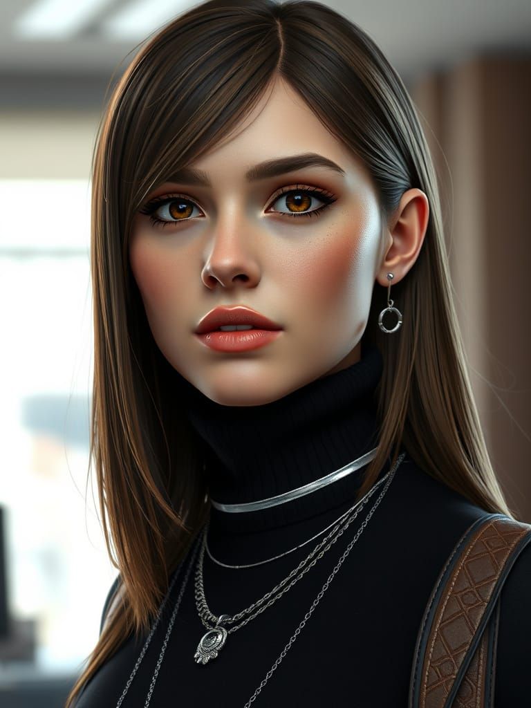 Serbian Office Assistant in Detailed Matte Painting