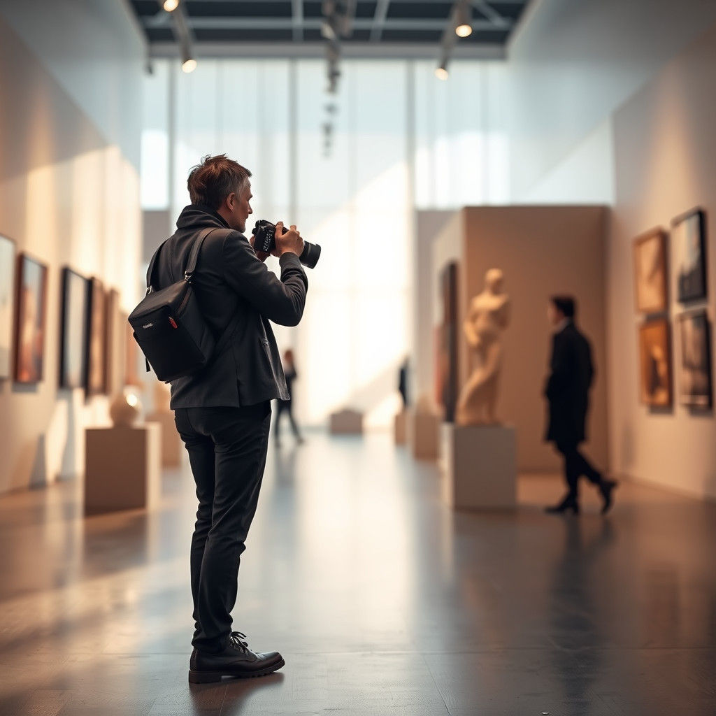 Sleek Modern Art Exhibition in Natural Light