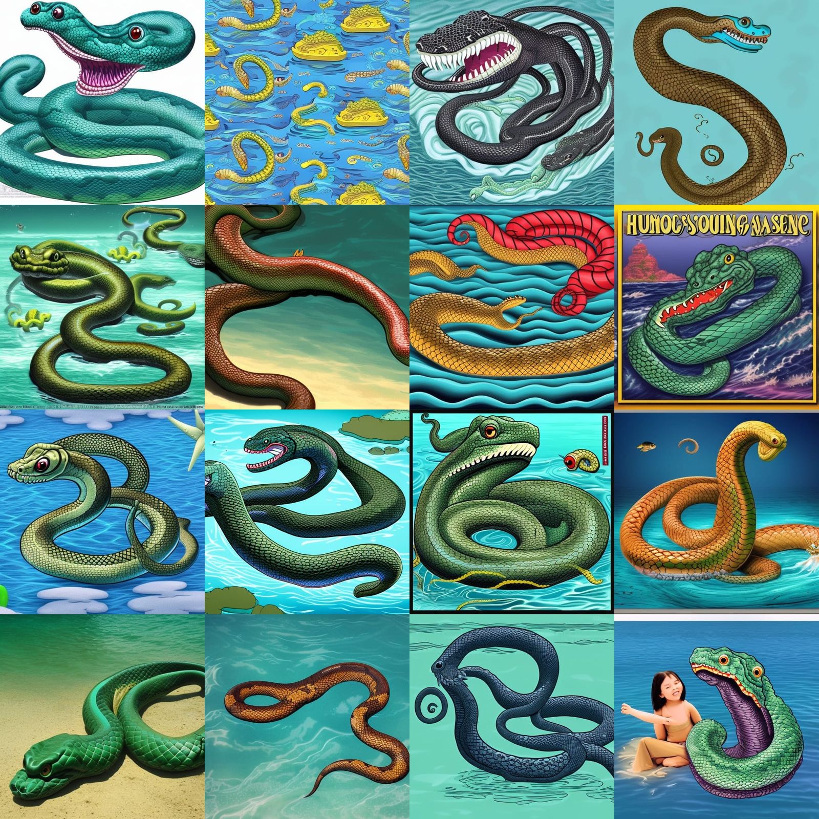 humongous snake sea monster serpentine water monster