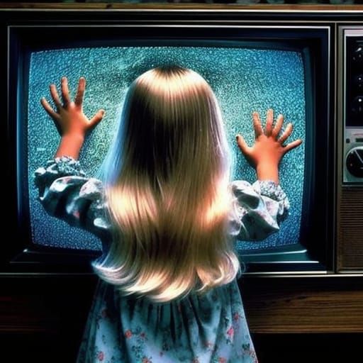 Poltergeist Scene: Hyperrealistic 1980s Film Still