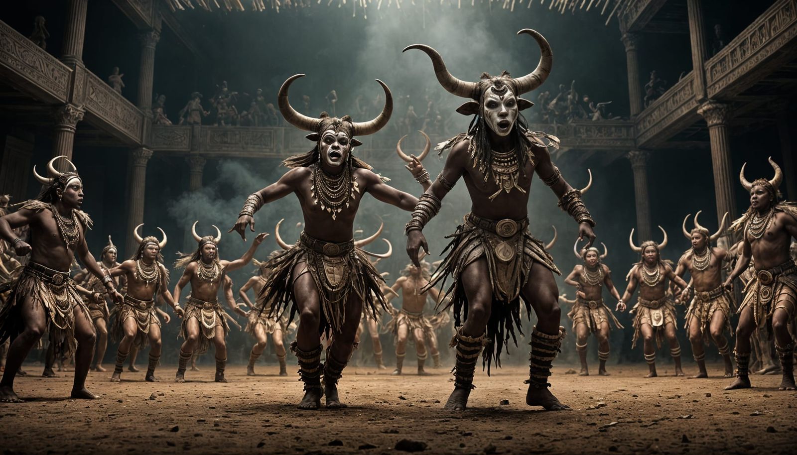 Epic Tribal Dancers in Cinematic Digital Art
