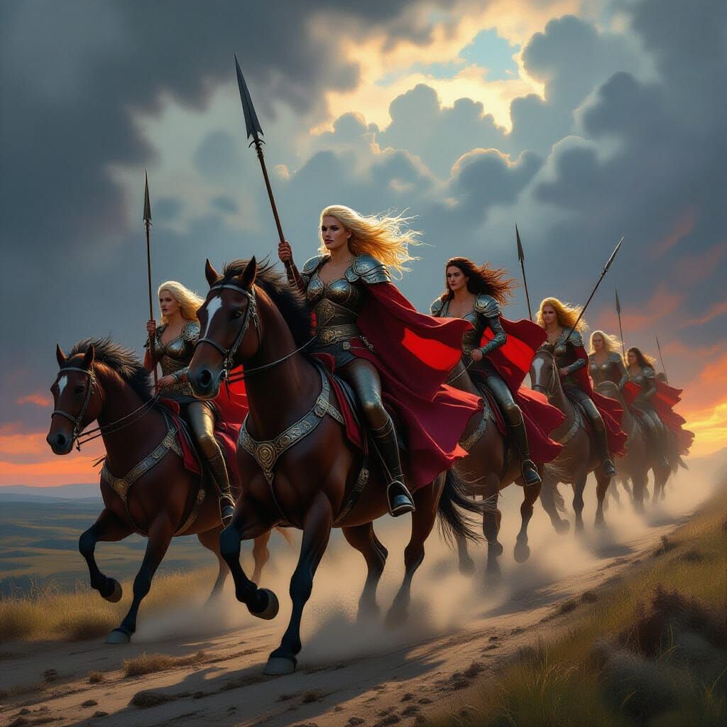 Epic Valkyrie Ride in Dramatic Victorian Style