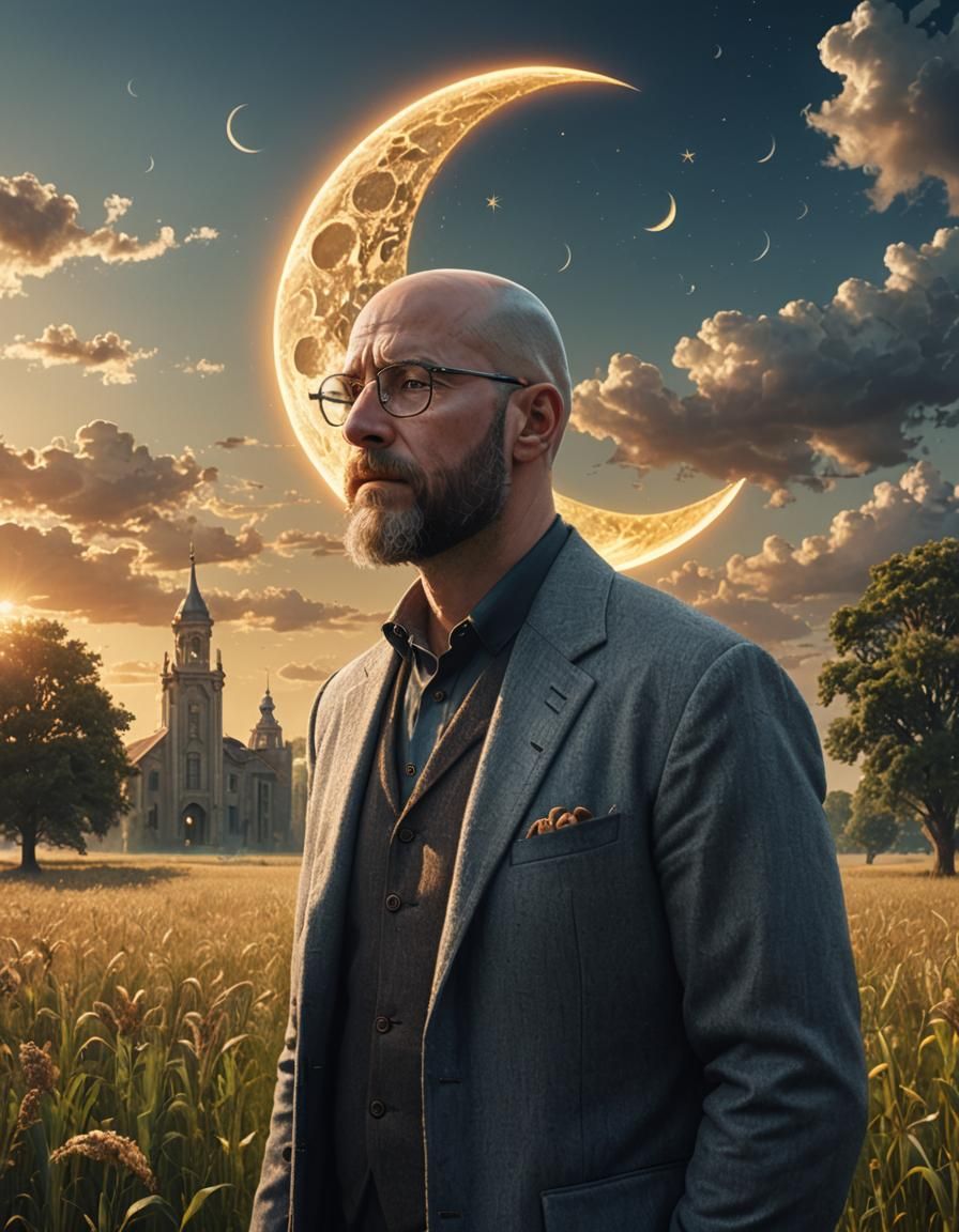 Pensive Architect Contemplates Day and Night