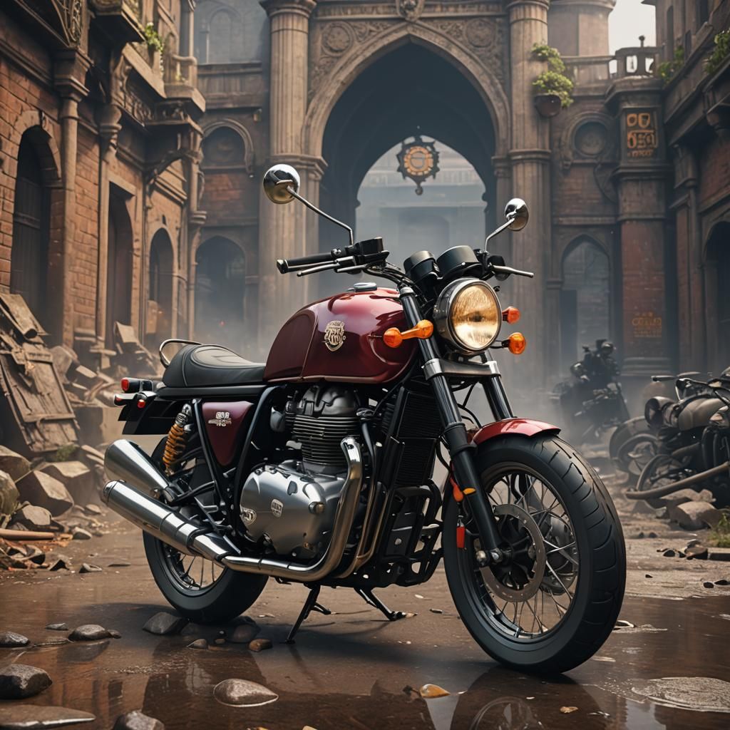 Royal Enfield GT 650: Detailed Matte Painting