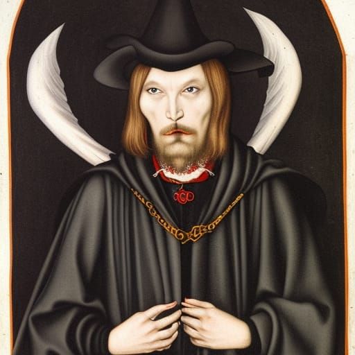 Vampire Lord with Angelic Face in Romantic Style