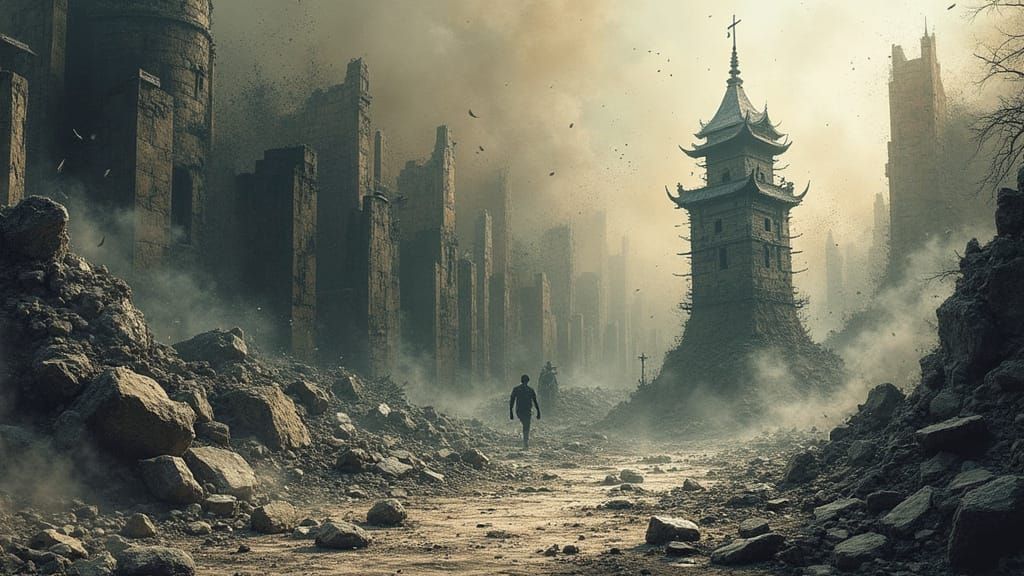 Dystopian Maze Collapses, Quiet House Stands Amidst Chaos