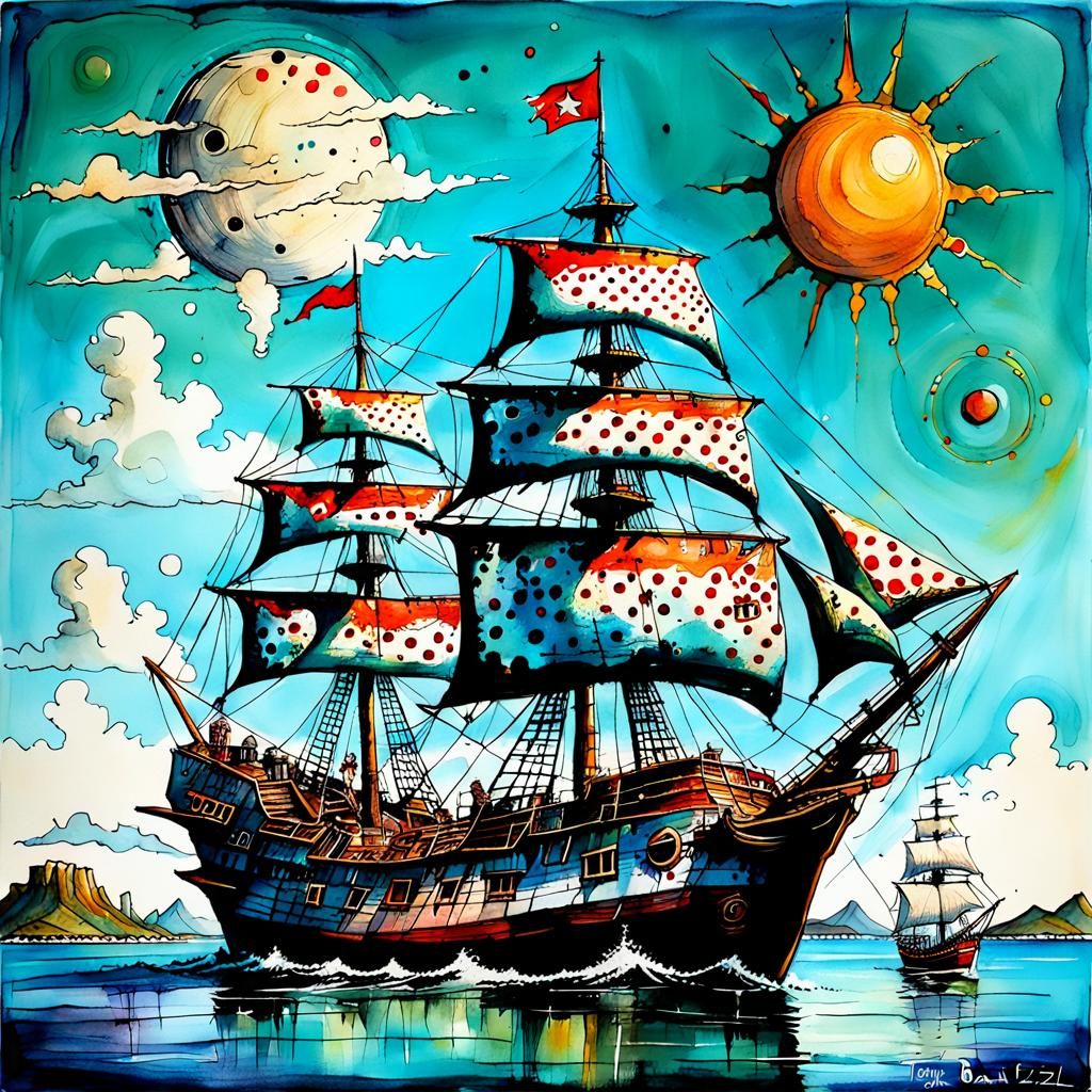 buccaneer ,islands, sailship, ziggurat ,polka dot, octane,  ...