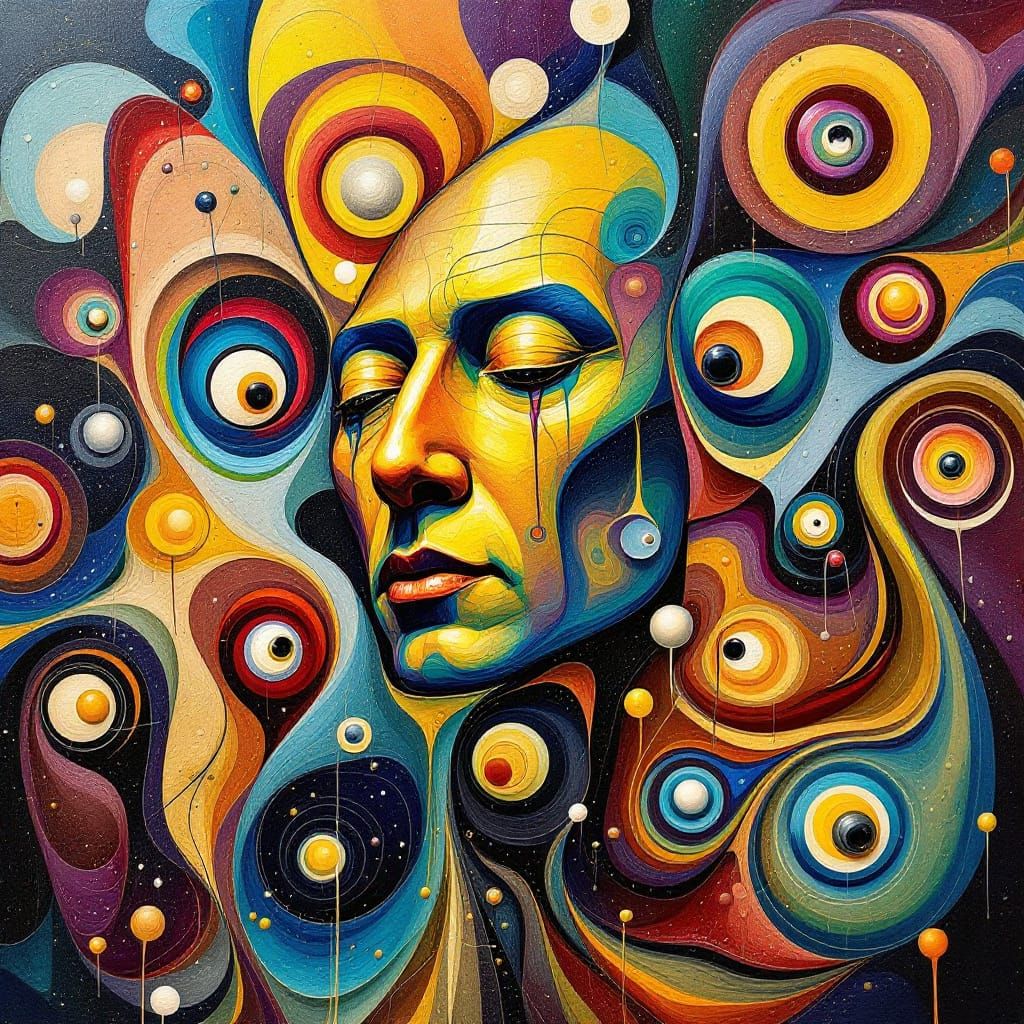 Surreal Mandela Patterns in Salvador Dali Style