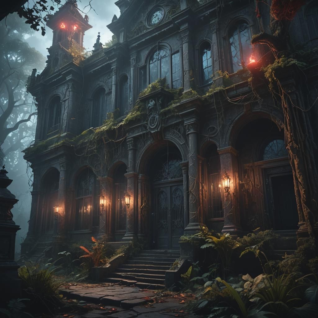 Haunted Mansion: Dark Fantasy Digital Matte Painting