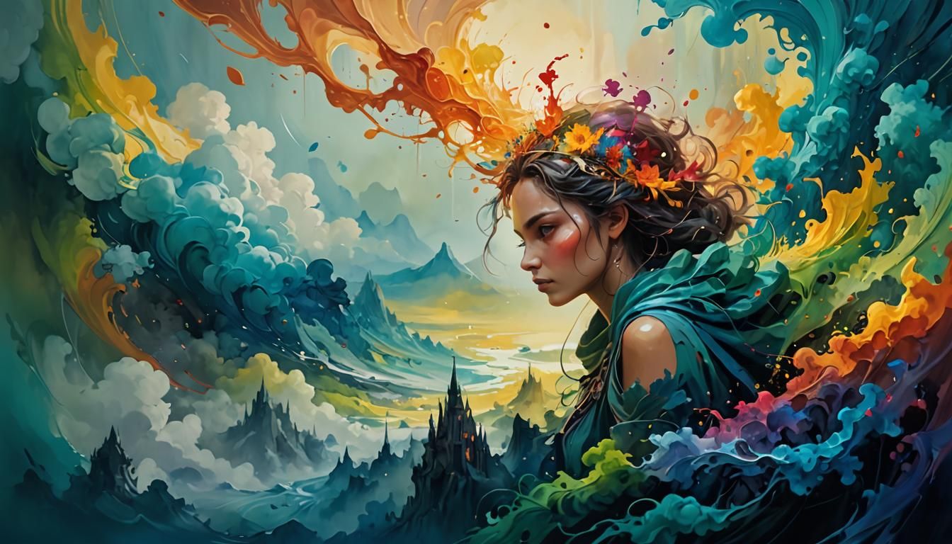 Fantasy Concept Art in Matte Painting Style