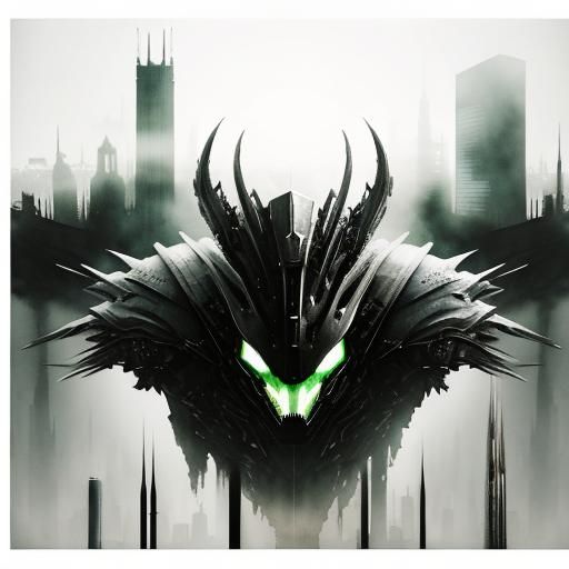 Surreal Alien Cityscape in Double Exposure Photography