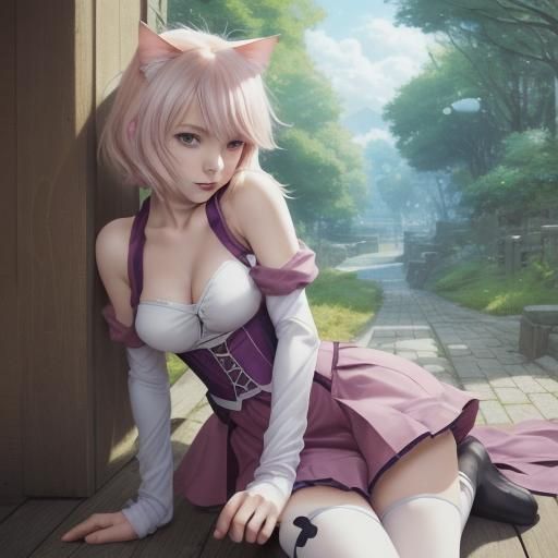 Gwen Tennyson as cat girl