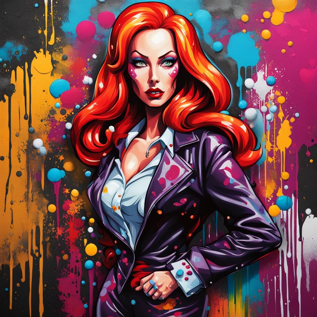 Jessica Rabbit in Graffiti Splash Art