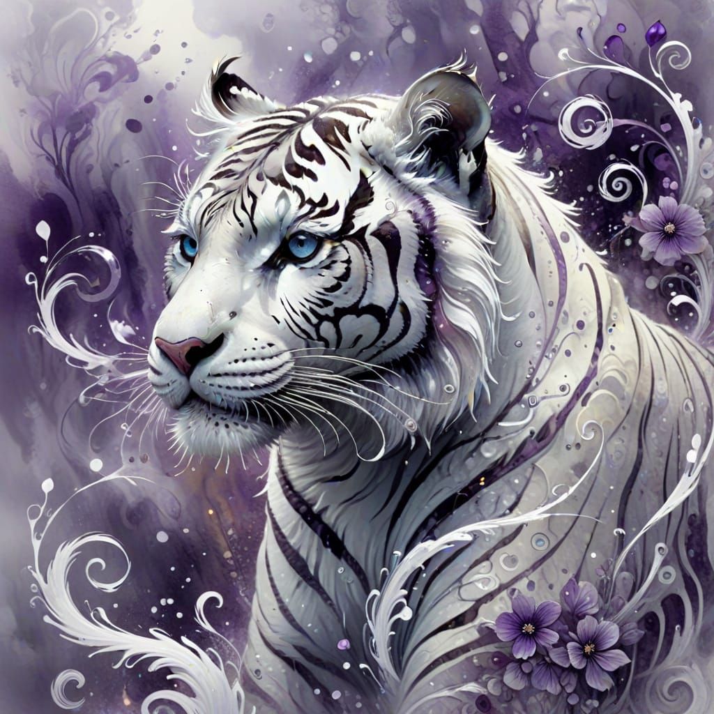 White tiger, Natasha Wescoat and Willem Haenraets
