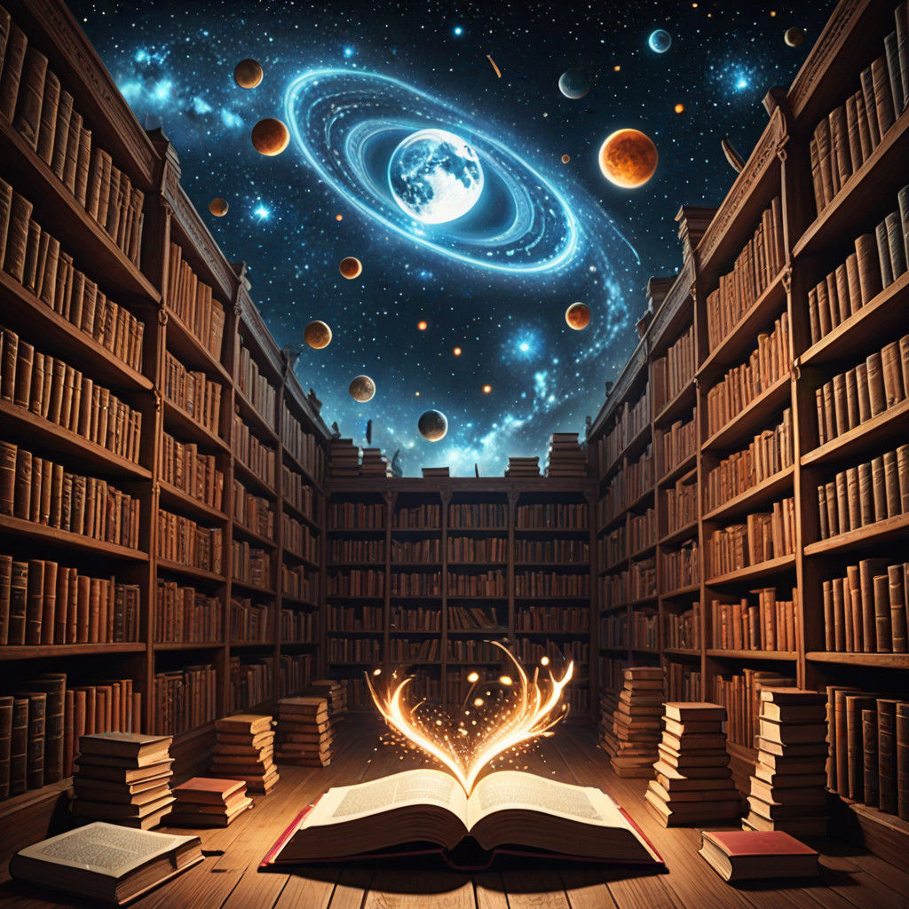 Whimsical Books in a Dreamlike Universe
