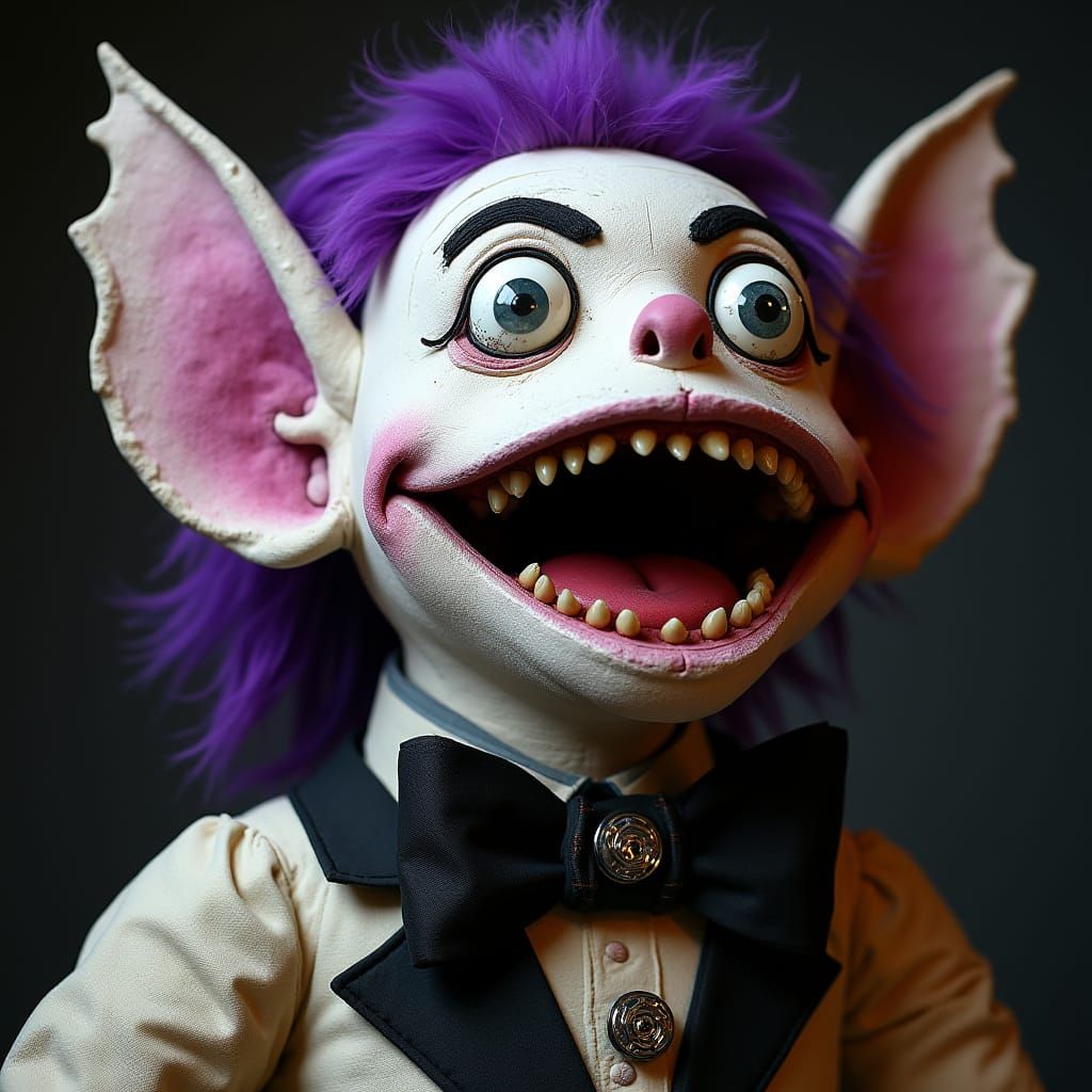 Dramatic Zozobra Puppet Roaring in Digital Art Style