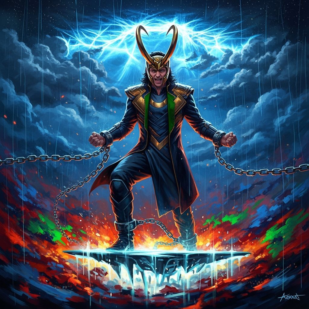 Imprisoned God: Loki in Chains, Detailed Art