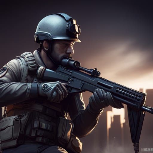 Call of Duty Weapon in 3D Unreal Engine