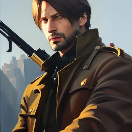 Leon Kennedy as Overwatch Character: Organic Matte Painting