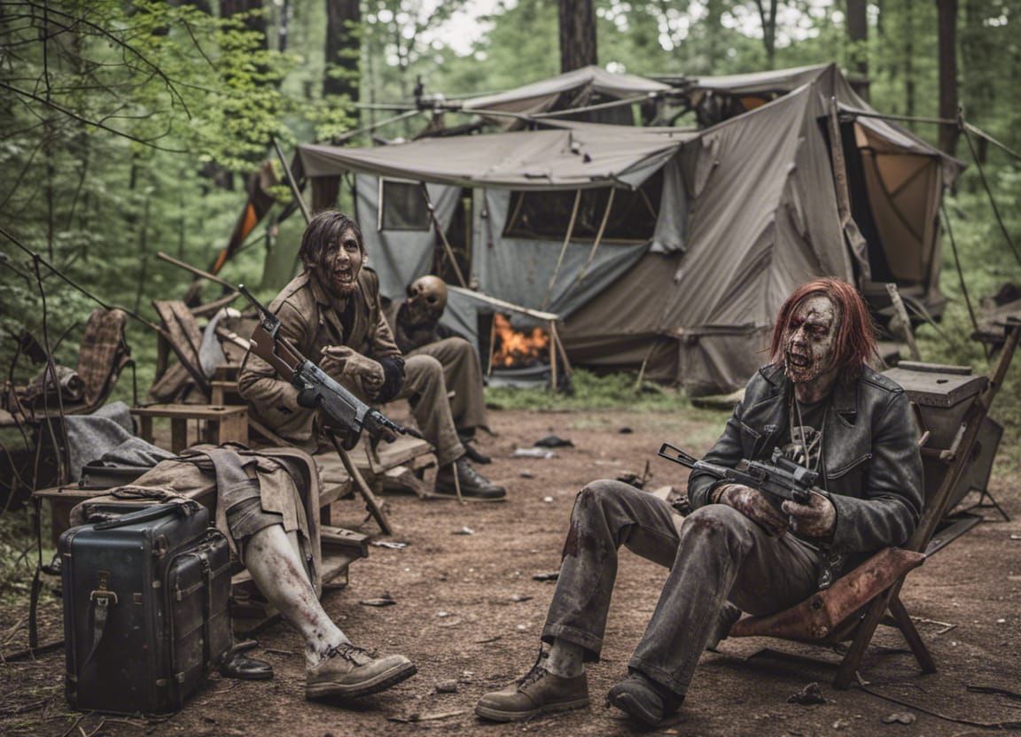 Zombie-Infested Post-Apocalyptic Camp