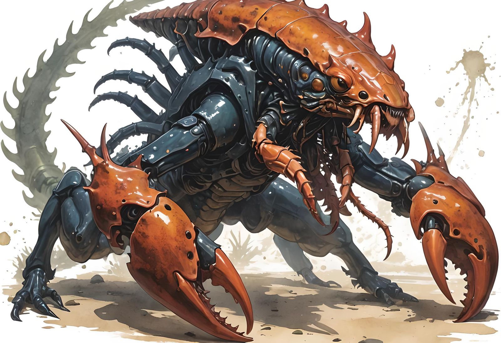 Ferocious Xenomorph Crab Salamander Hybrid