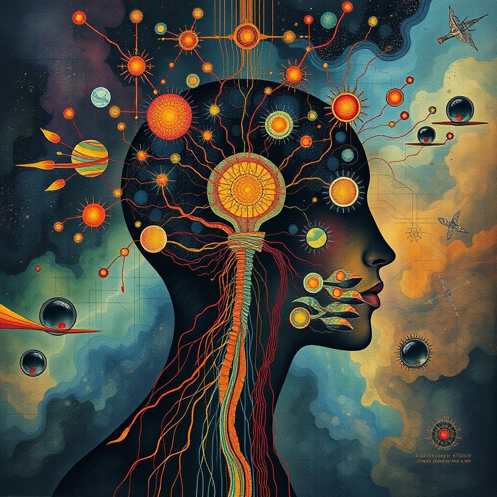 Neurographic Art Therapy Session in Massurreal Style