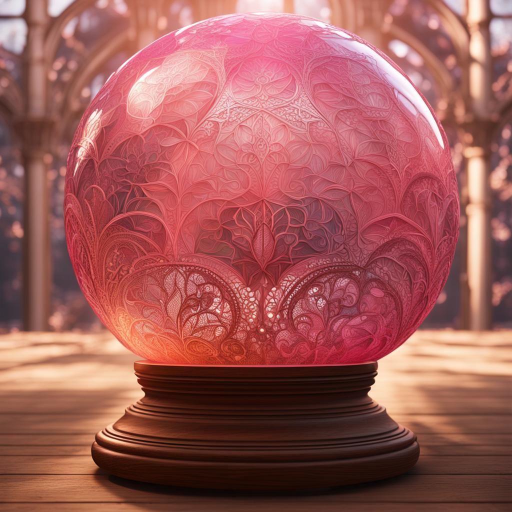 Filigree Glass Globe in Apricot Shade