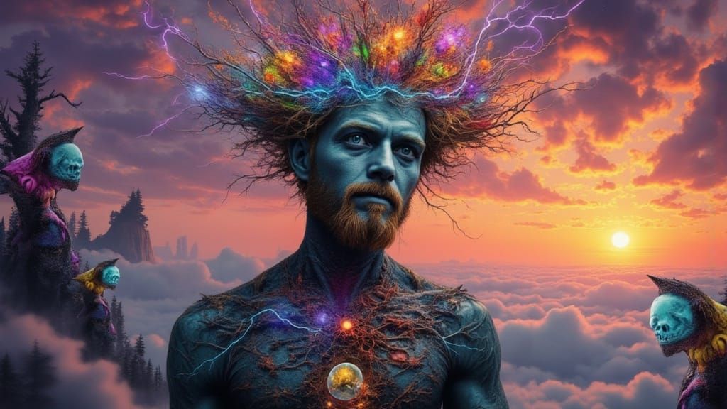 Chromatic Surrealism: Spirit Hatching in the Sky