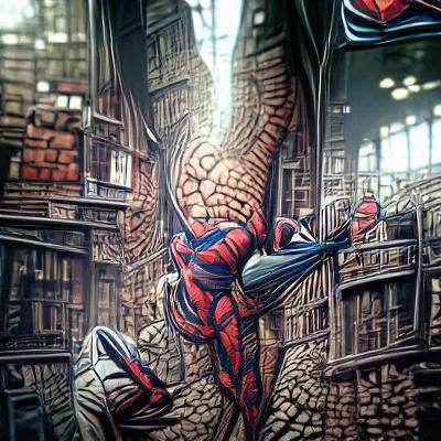Spiderman in Comic Book Art Style